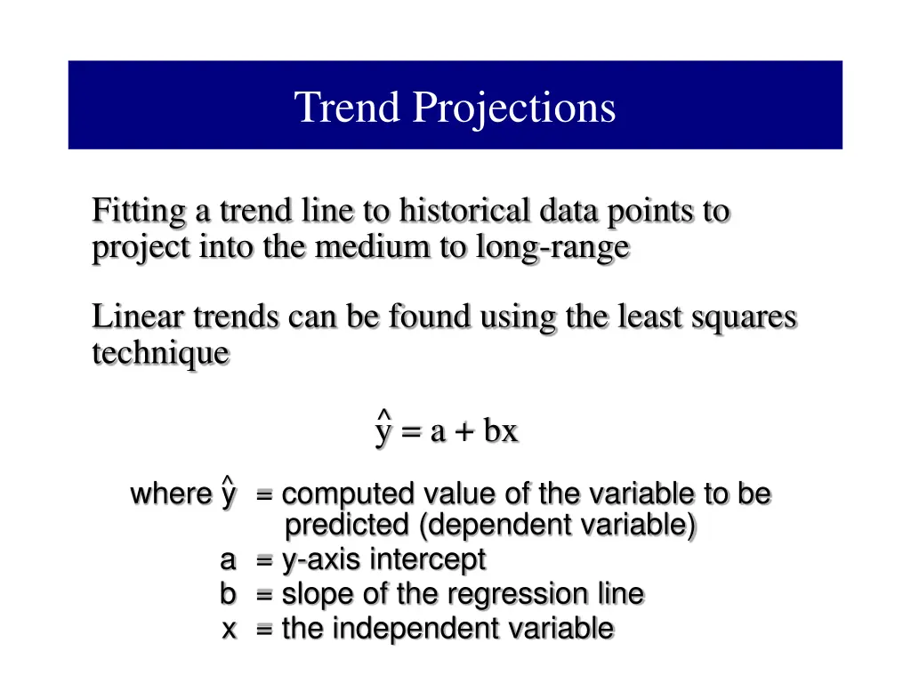trend projections