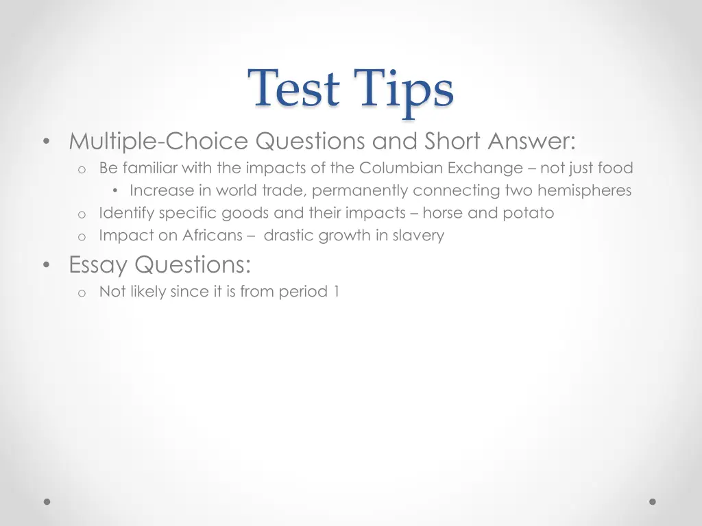 test tips