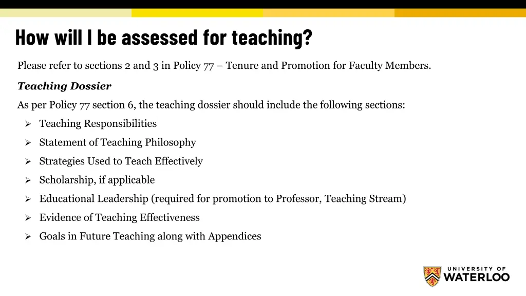how will i be assessed for teaching