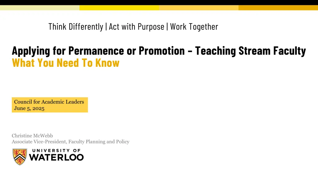 think differently act with purpose work together