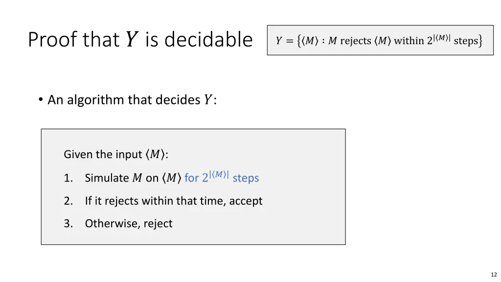 proof that is decidable
