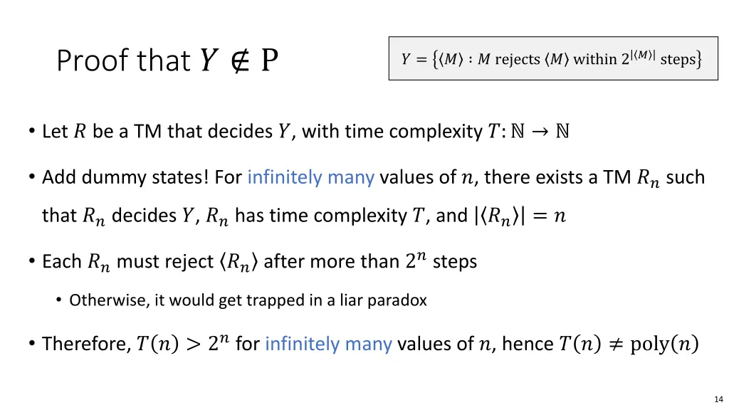 proof that p