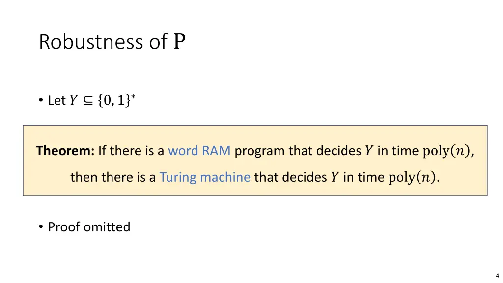 robustness of p
