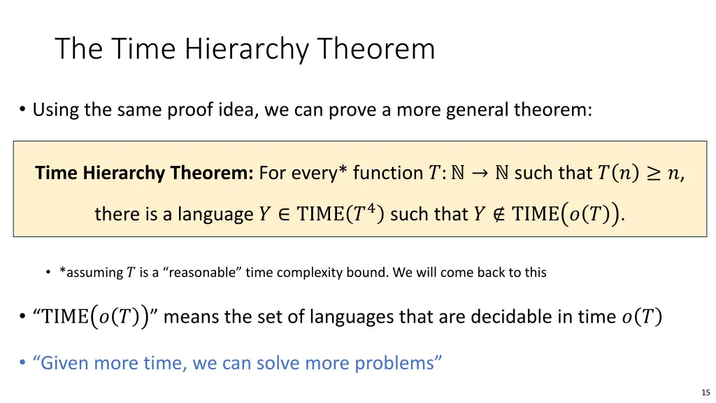 the time hierarchy theorem