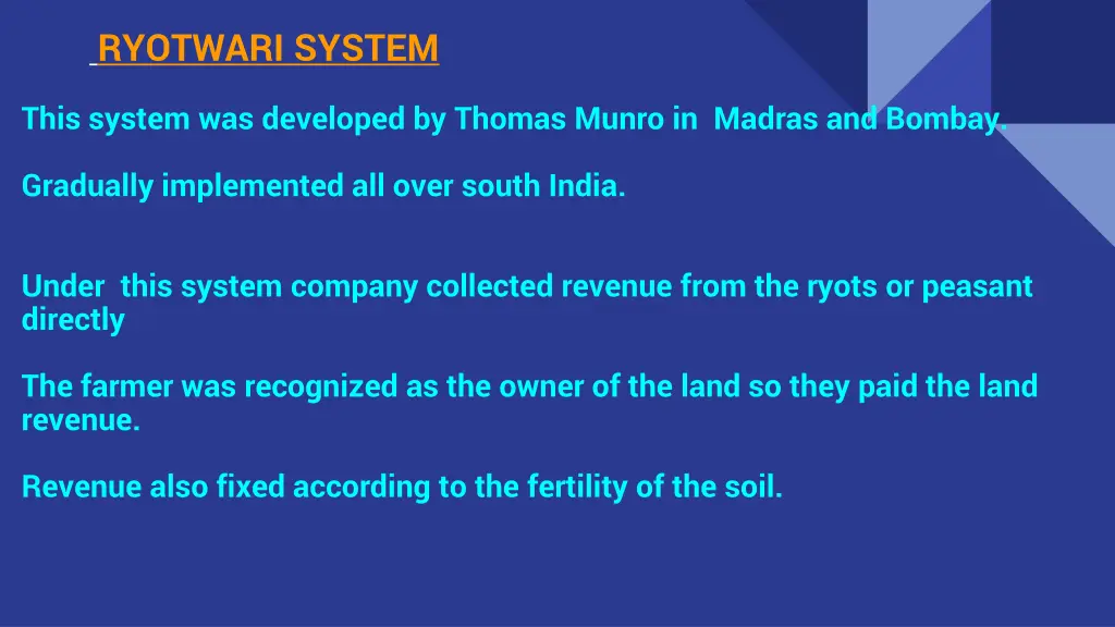 ryotwari system