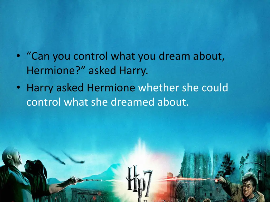 can you control what you dream about hermione