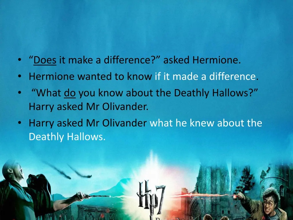 does it make a difference asked hermione hermione