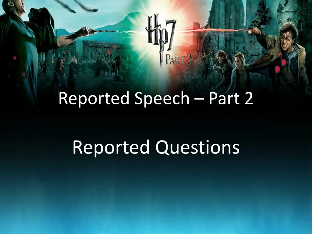 reported speech part 2