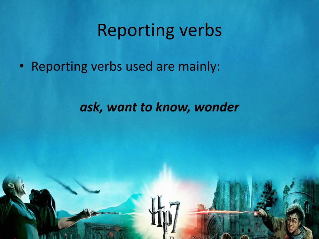 reporting verbs