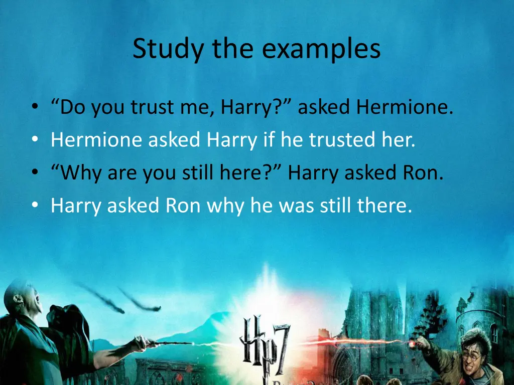 study the examples