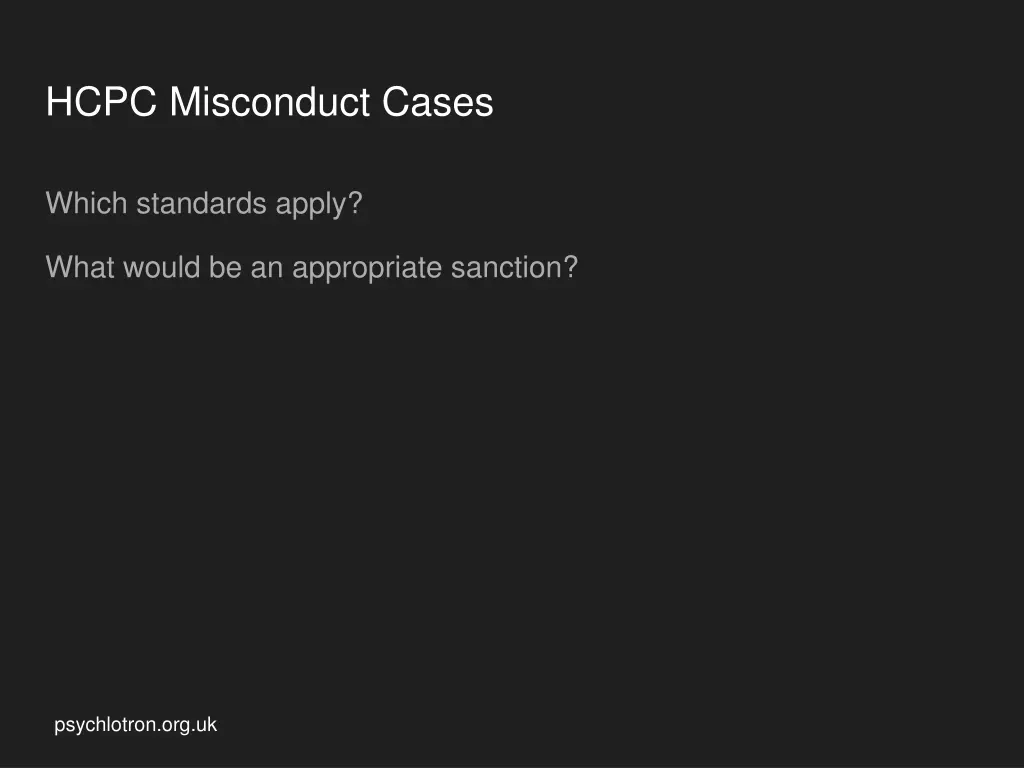hcpc misconduct cases