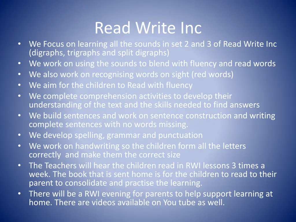 read write inc
