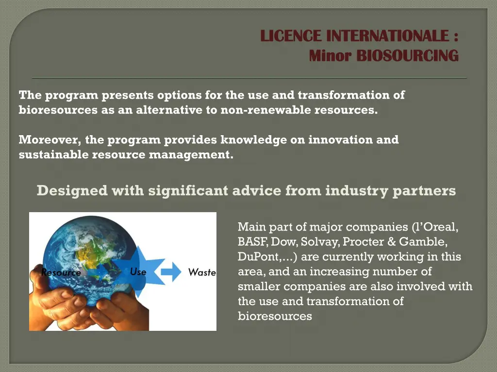licence internationale licence internationale