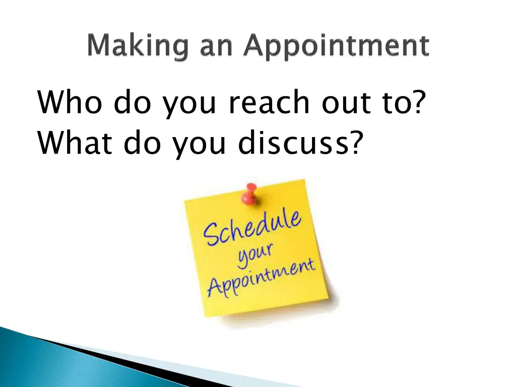 who do you reach out to what do you discuss