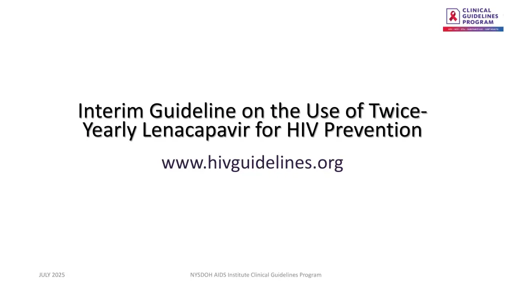 interim guideline on the use of twice yearly
