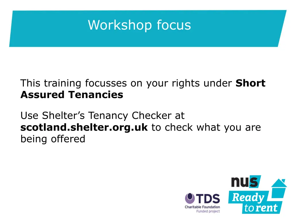 workshop focus