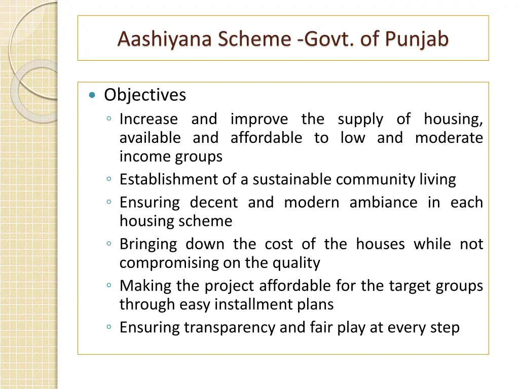 aashiyana scheme govt of punjab 1