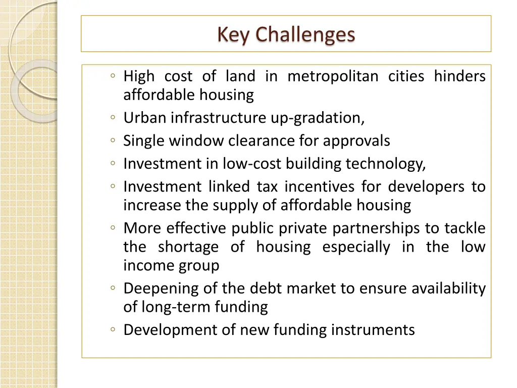 key challenges