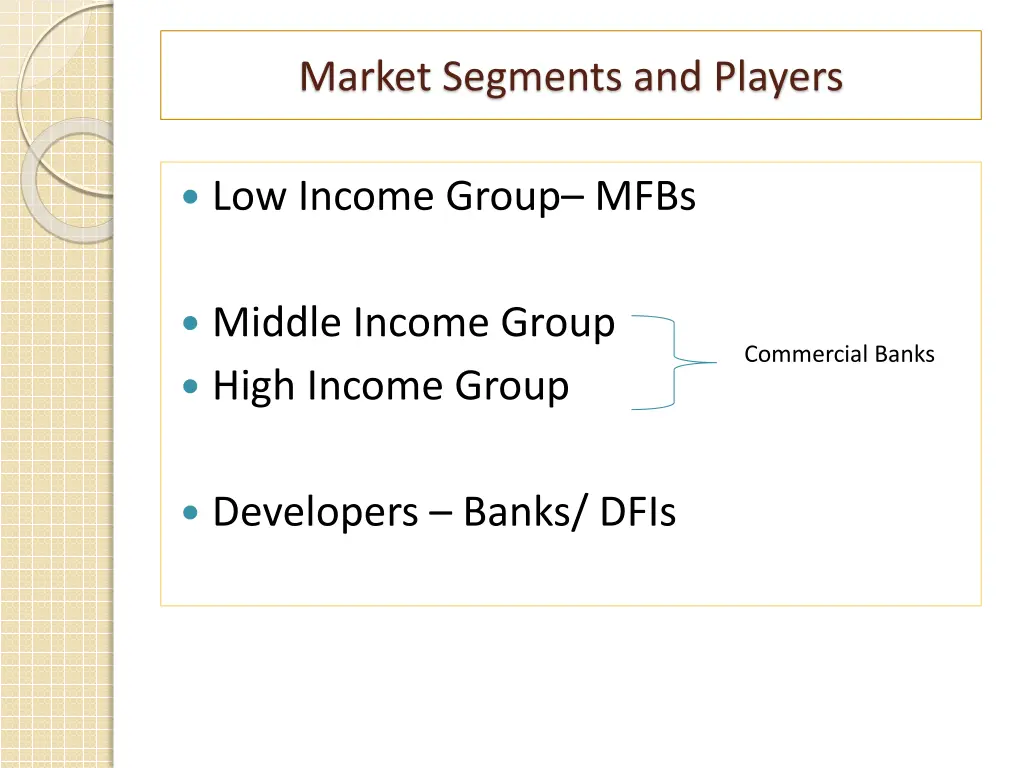 market segments and players
