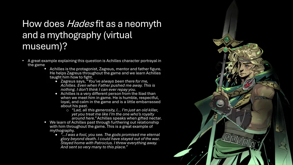 how does hades fit as a neomyth and a mythography