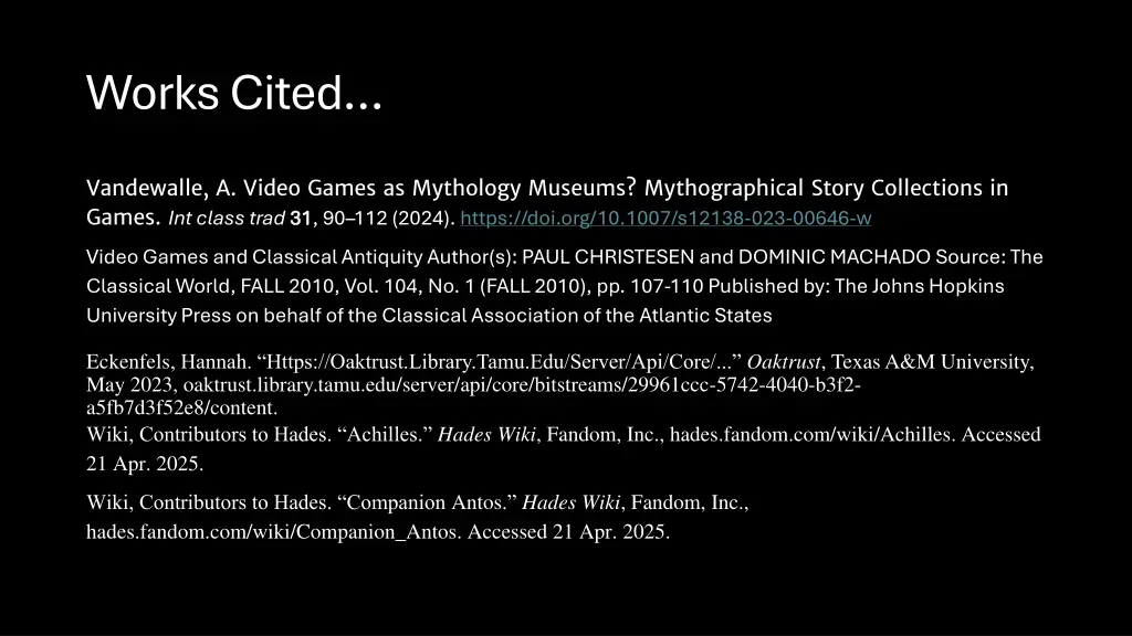 works cited