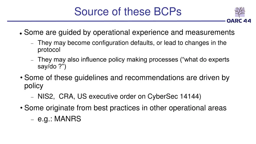 source of these bcps
