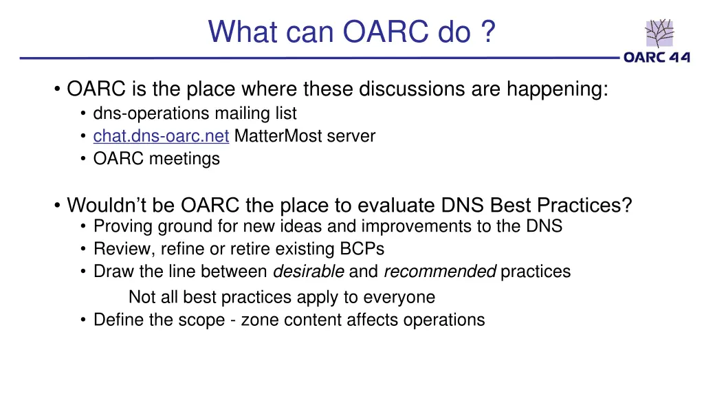 what can oarc do