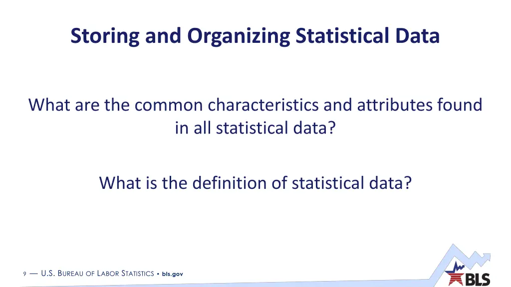 storing and organizing statistical data 1