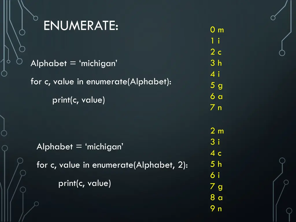 enumerate