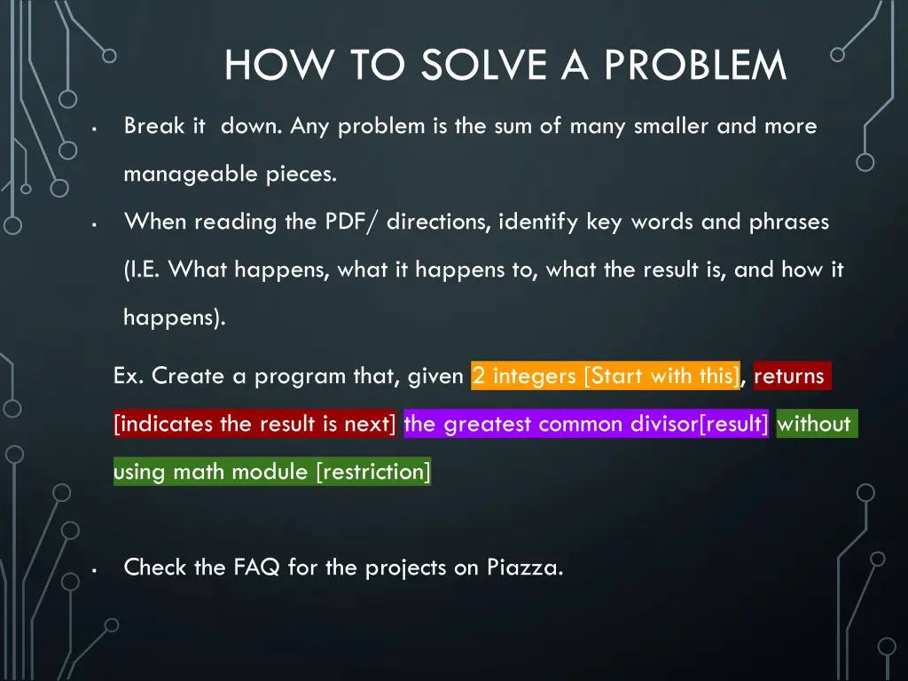 how to solve a problem 1