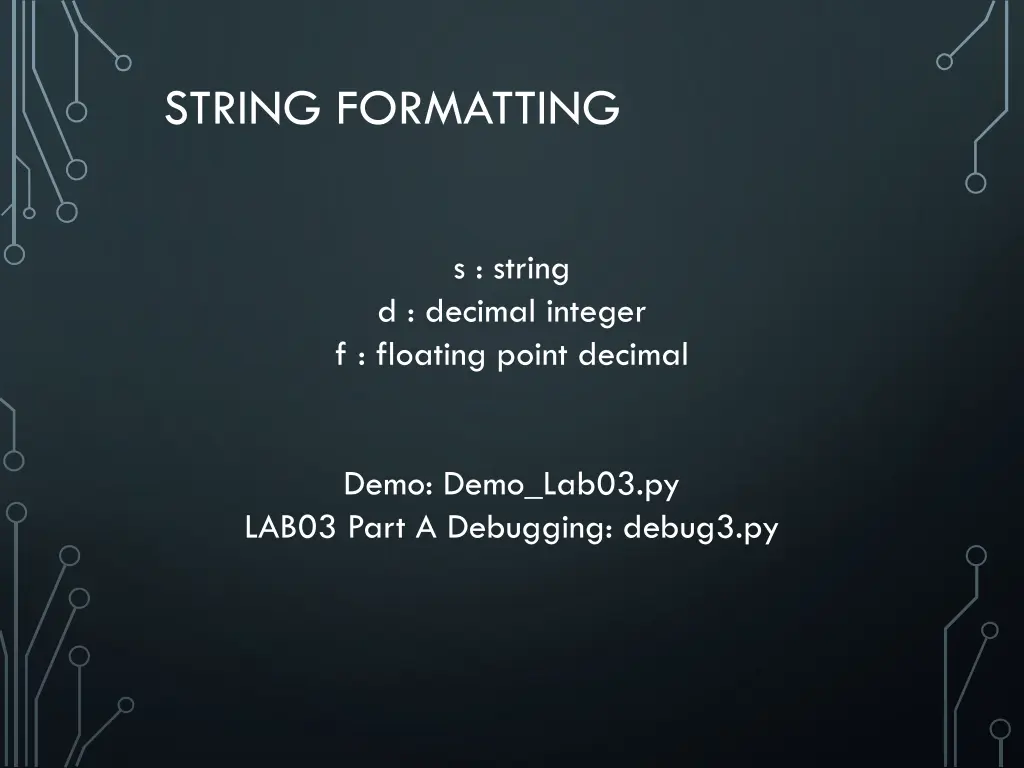 string formatting 1