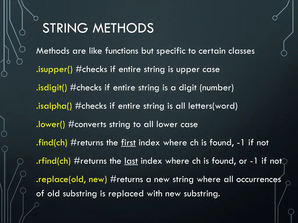 string methods