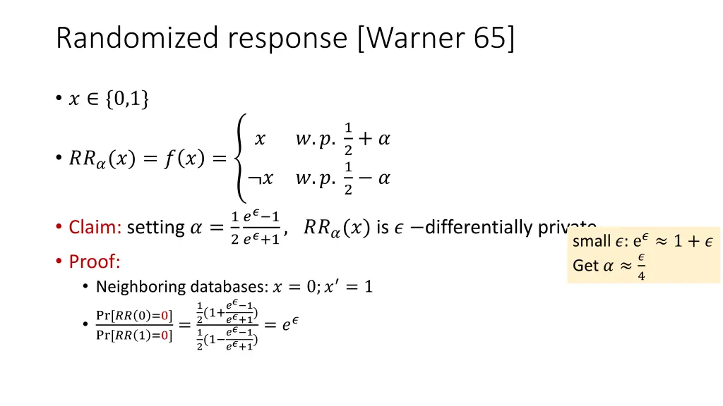 randomized response warner 65