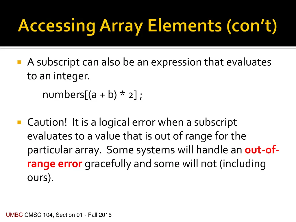a subscript can also be an expression that