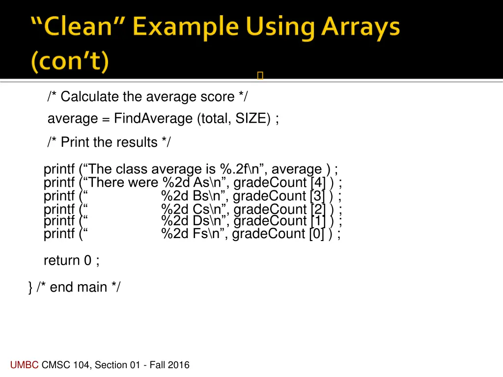calculate the average score average findaverage