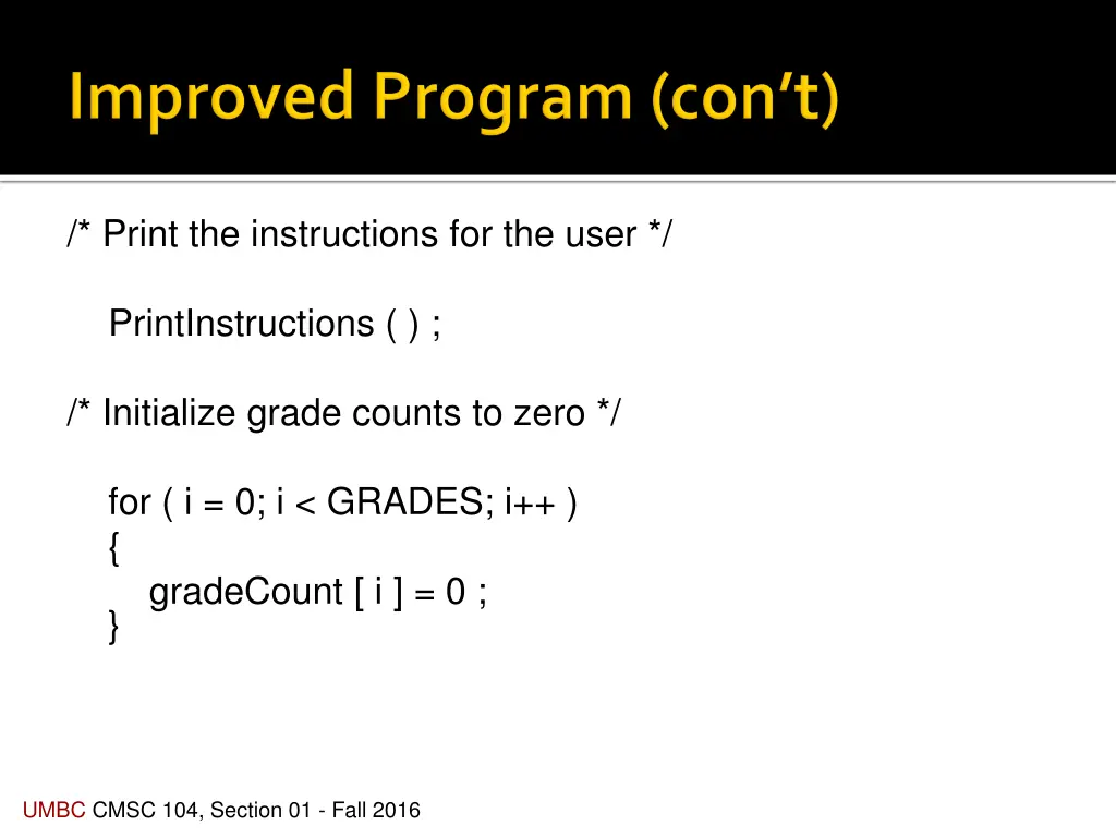 print the instructions for the user