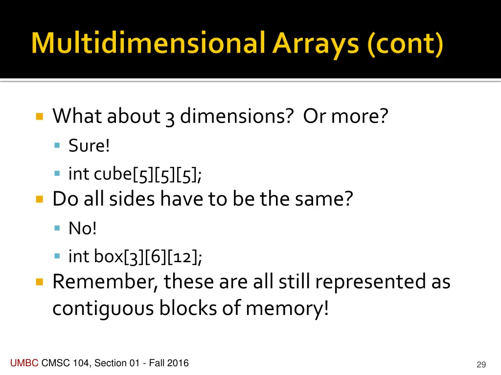what about 3 dimensions or more sure int cube