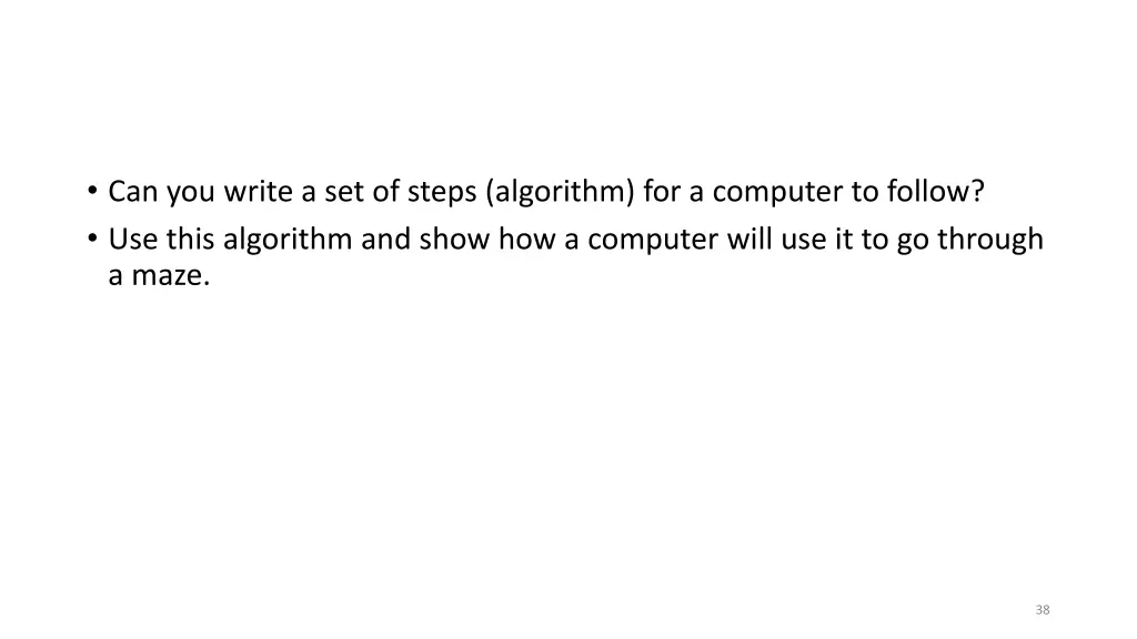 can you write a set of steps algorithm