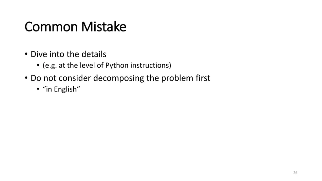 common mistake common mistake