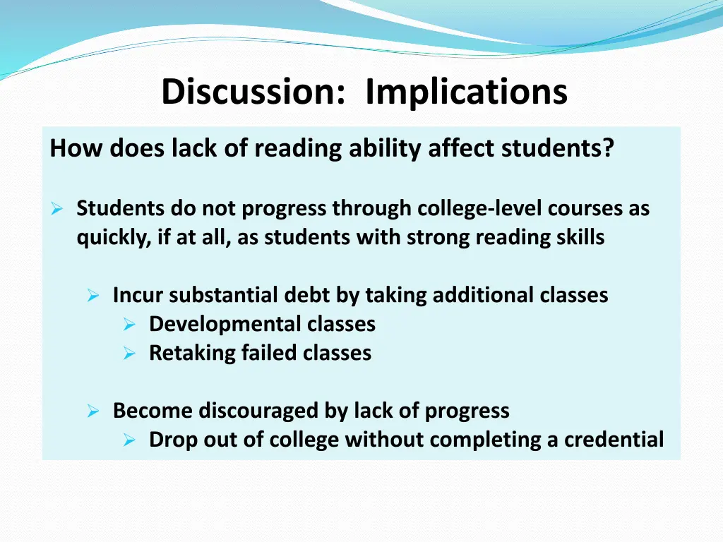 discussion implications