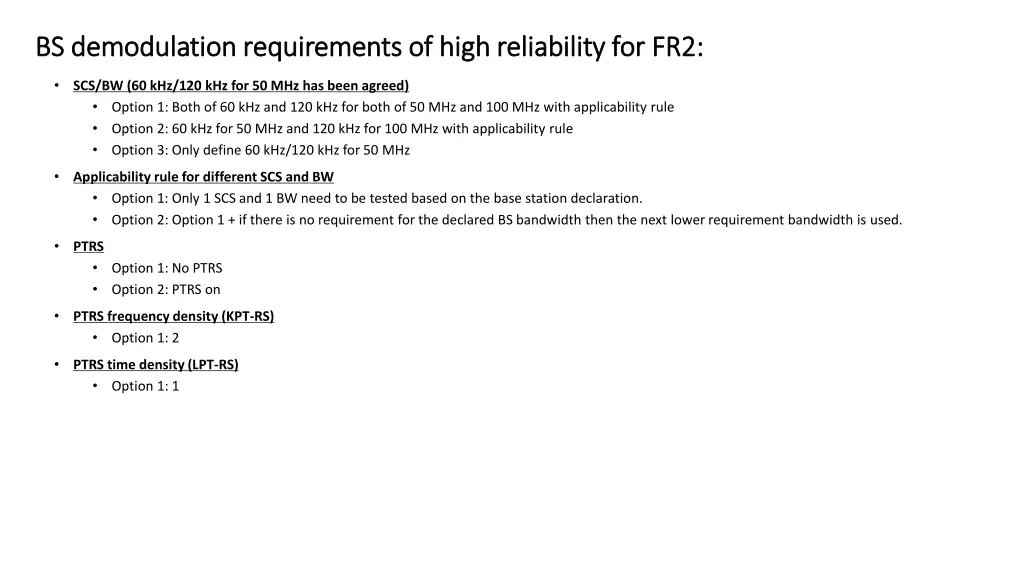 bs bs demodulation requirements of high 1