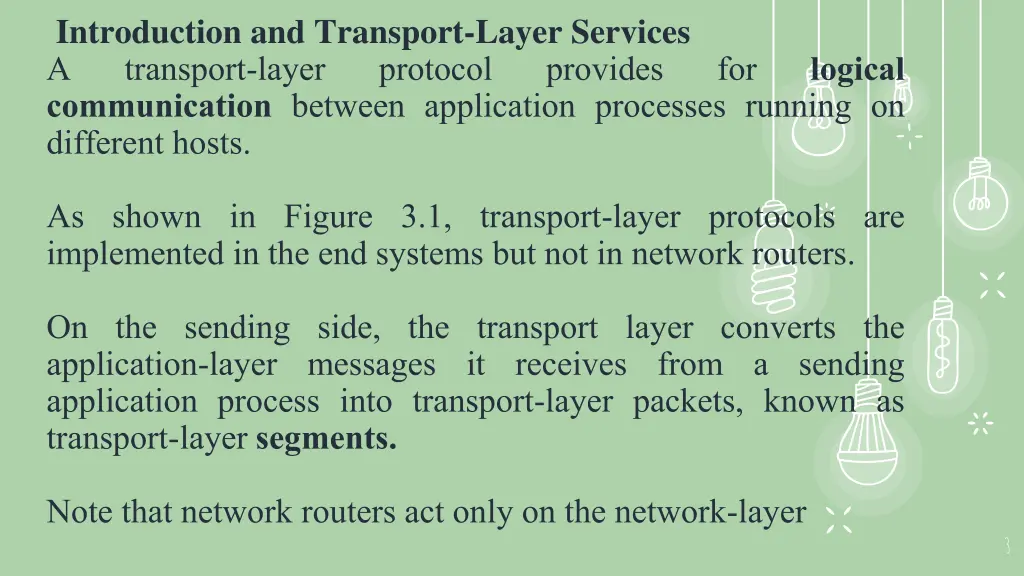 introduction and transport layer services