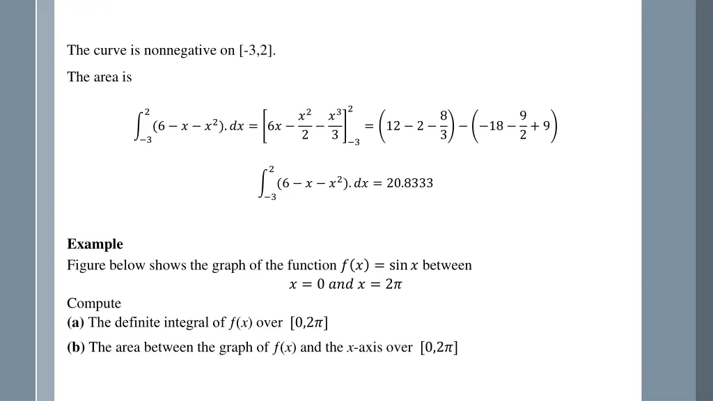 the curve is nonnegative on 3 2