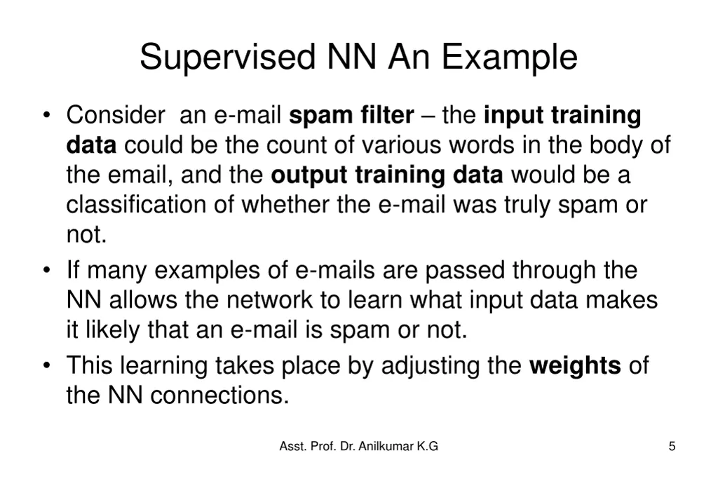 supervised nn an example