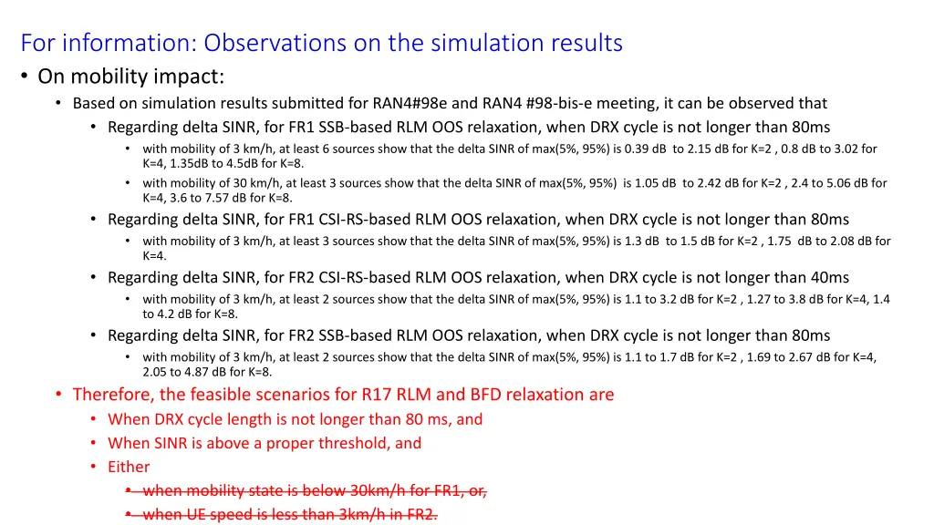 for information observations on the simulation 1