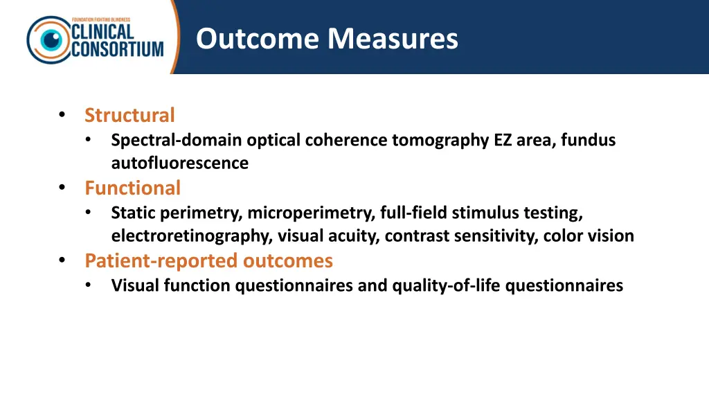 outcome measures
