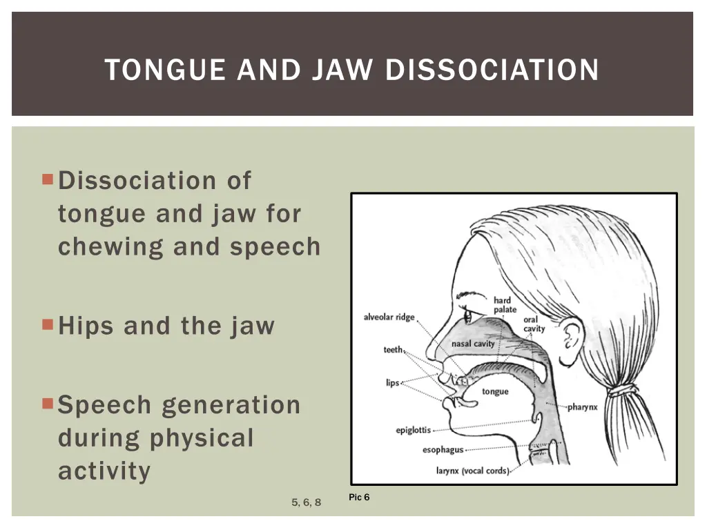 tongue and jaw dissociation