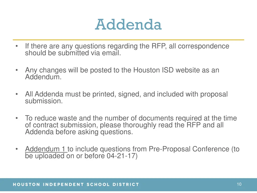 addenda