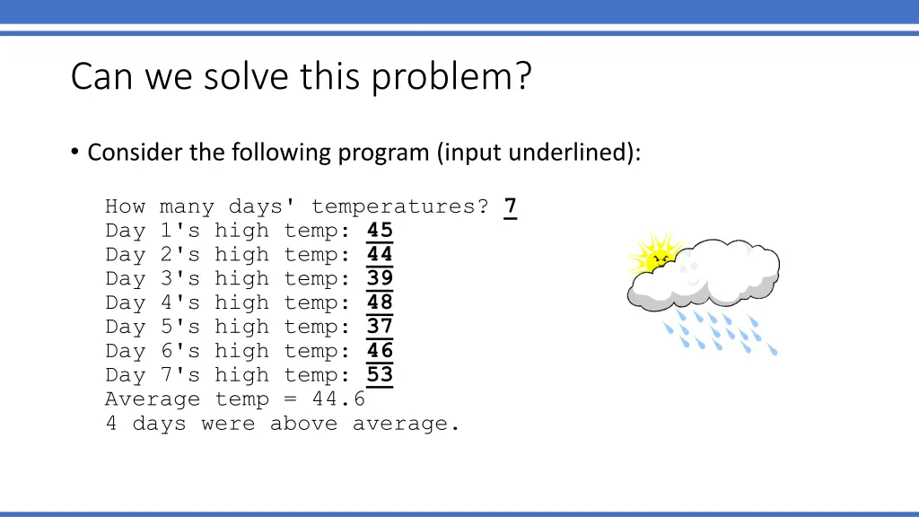 can we solve this problem