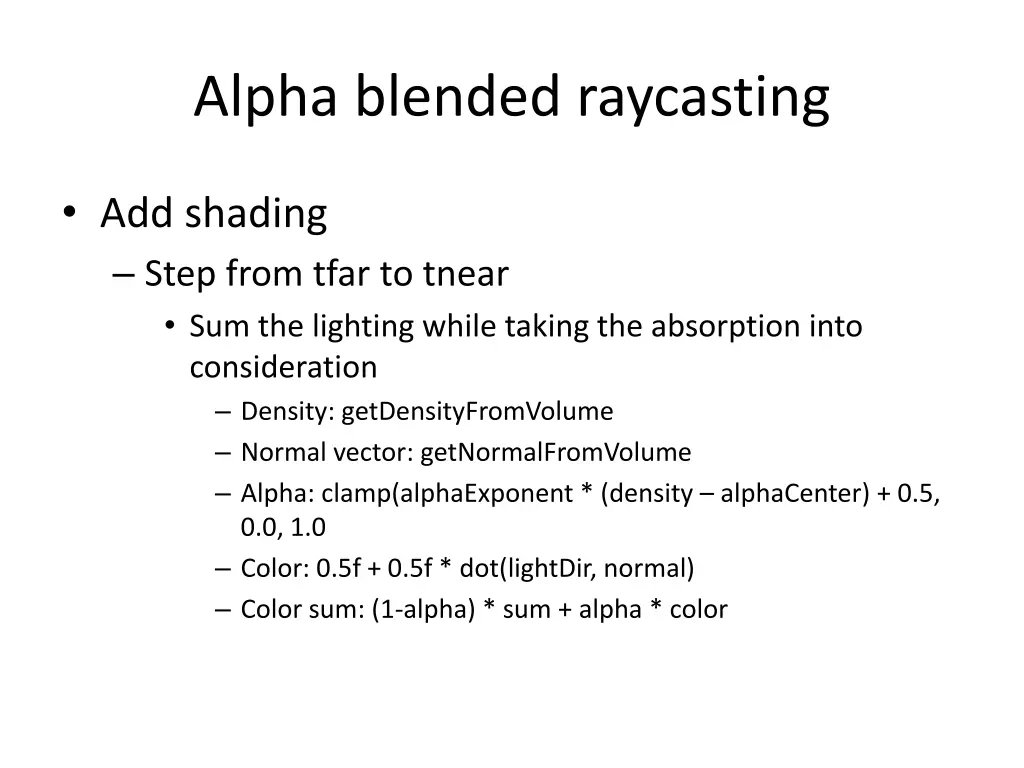 alpha blended raycasting 1